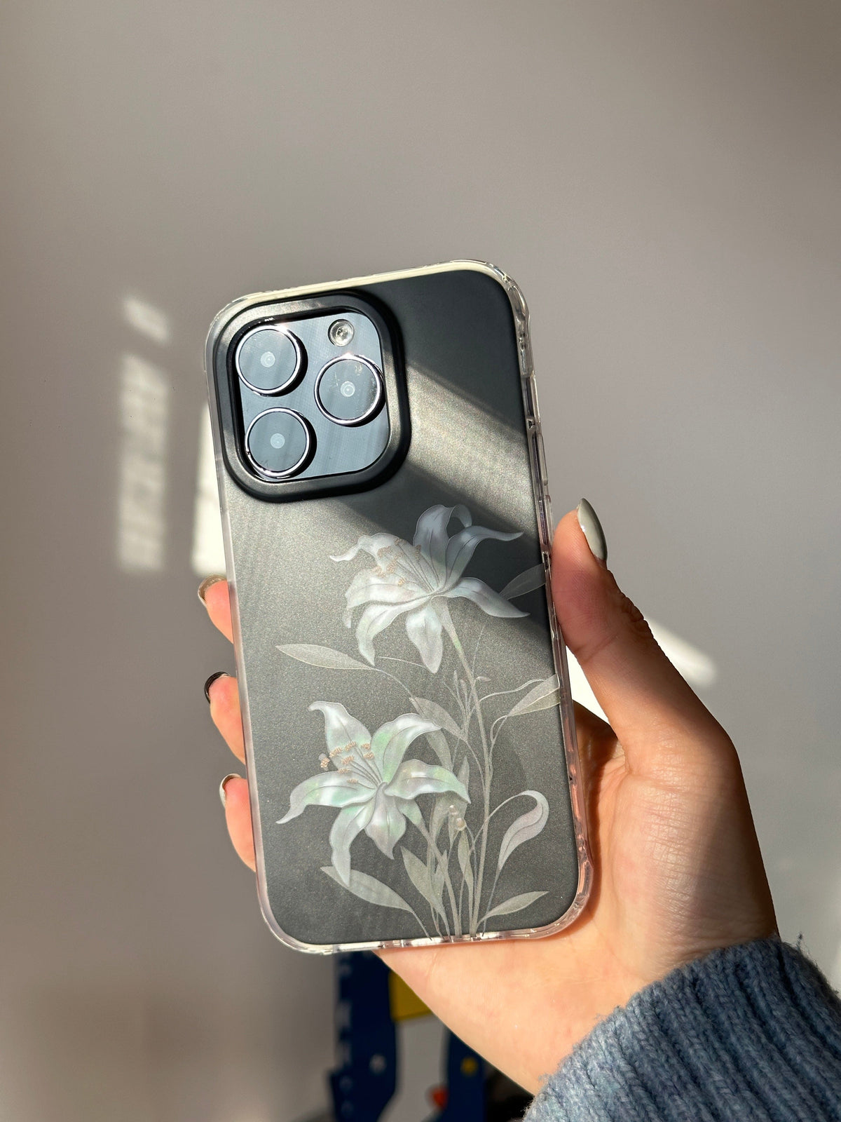 「Chinoiserie」Moonlight Flower Printed Phone Case-GY