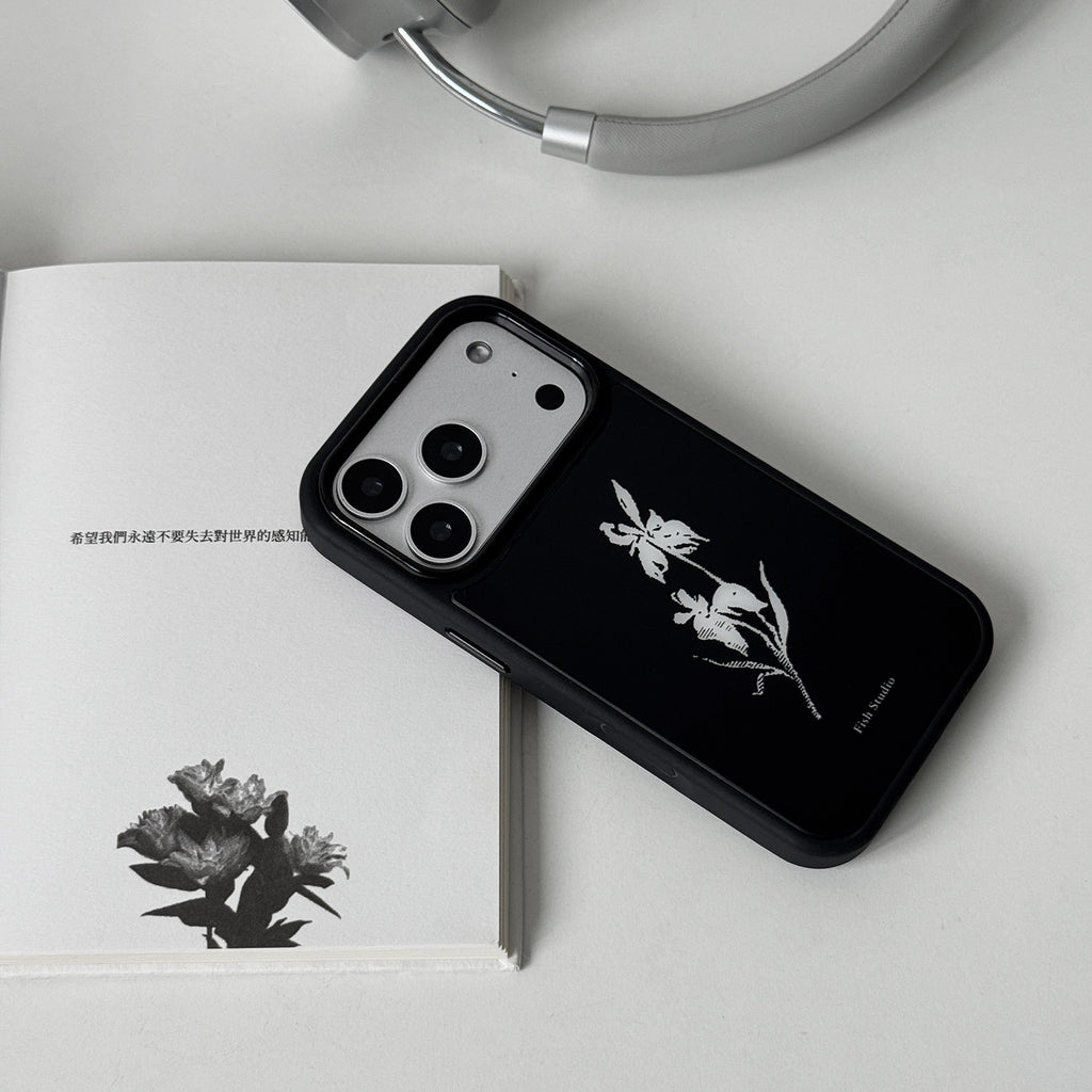 Midnight White Iris Phone Case-FI001AC