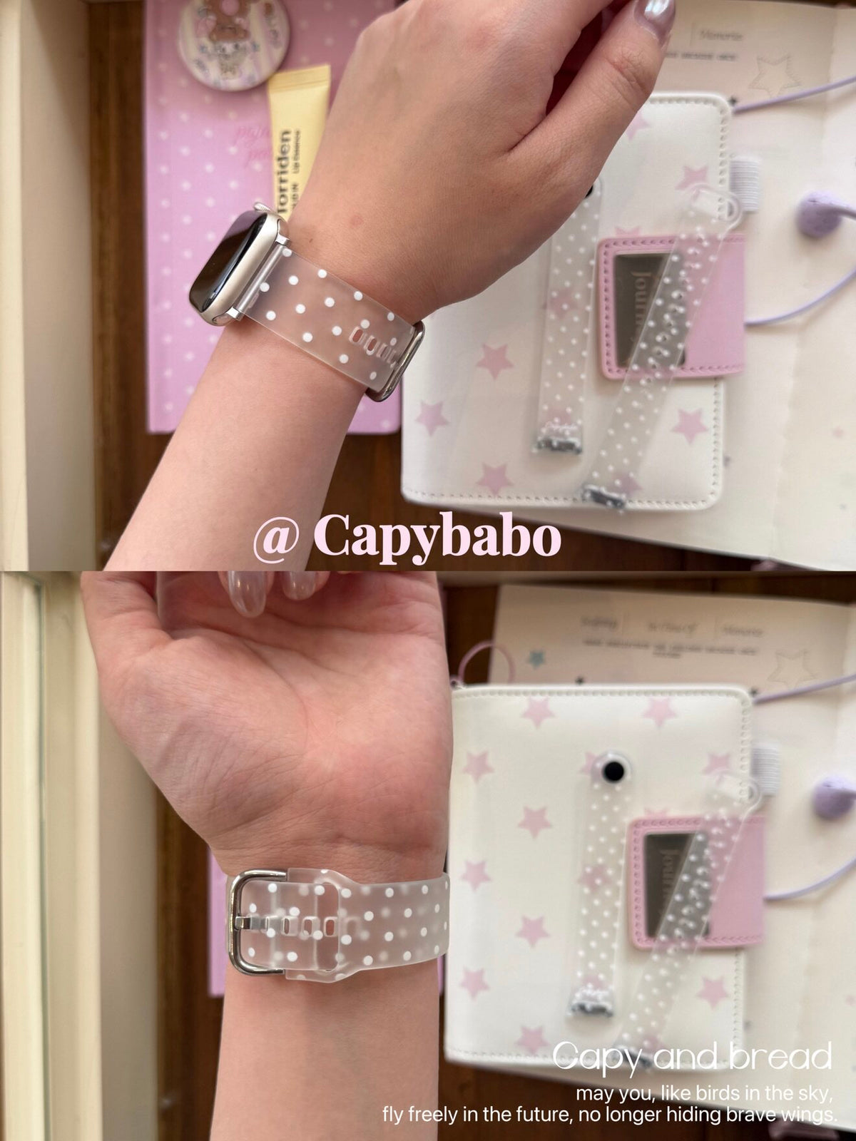 Clear Polka-dot Apple Watch Band-CAB003