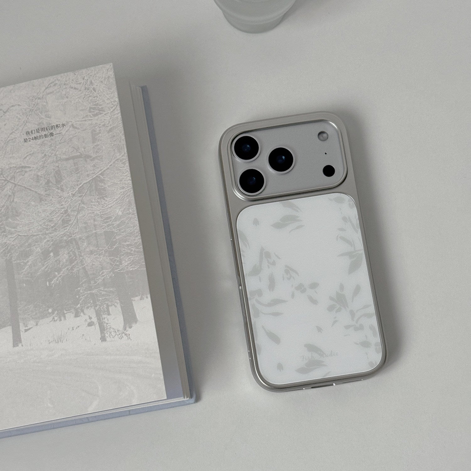 Grey Floral Ink Phone Case-FI018AC