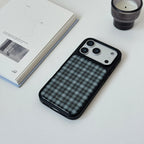 Plaid Resin Epoxy Phone Case-FI011R