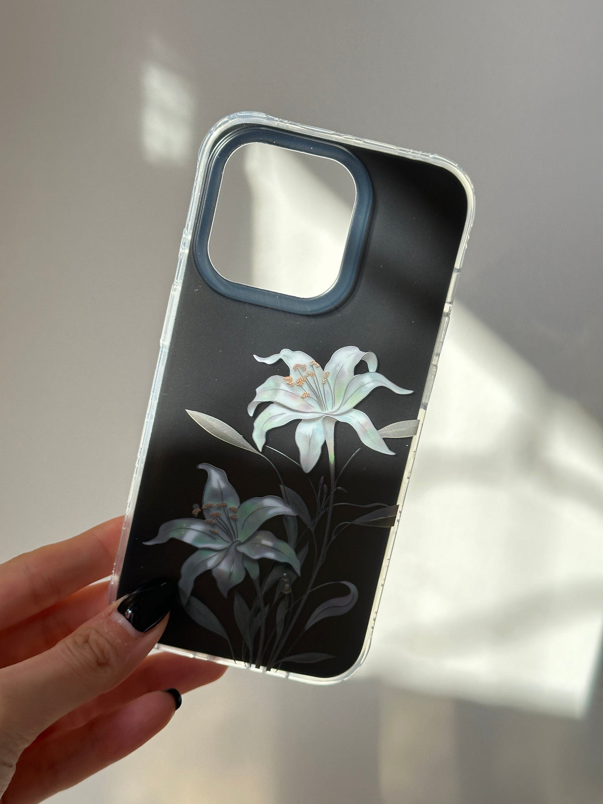 「Chinoiserie」Moonlight Flower Printed Phone Case-GY