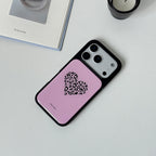 Leopard Heart Epoxy Resin Phone Case-FI014R