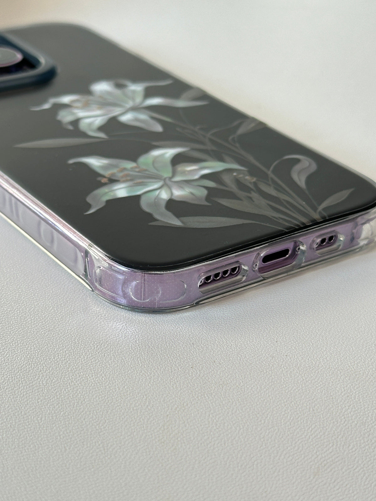 「Chinoiserie」Moonlight Flower Printed Phone Case-GY