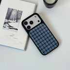Plaid Resin Epoxy Phone Case-FI011R