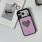 Leopard Heart Epoxy Resin Phone Case-FI014R