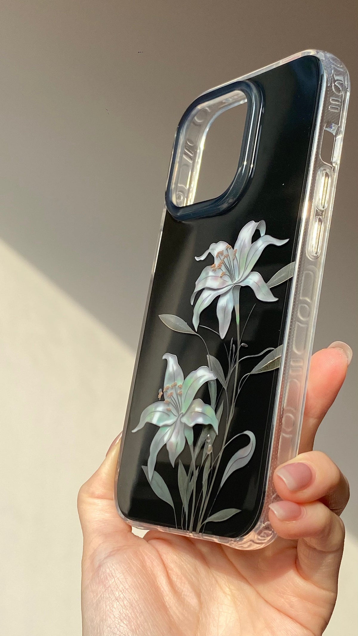 「Chinoiserie」Moonlight Flower Printed Phone Case-GY