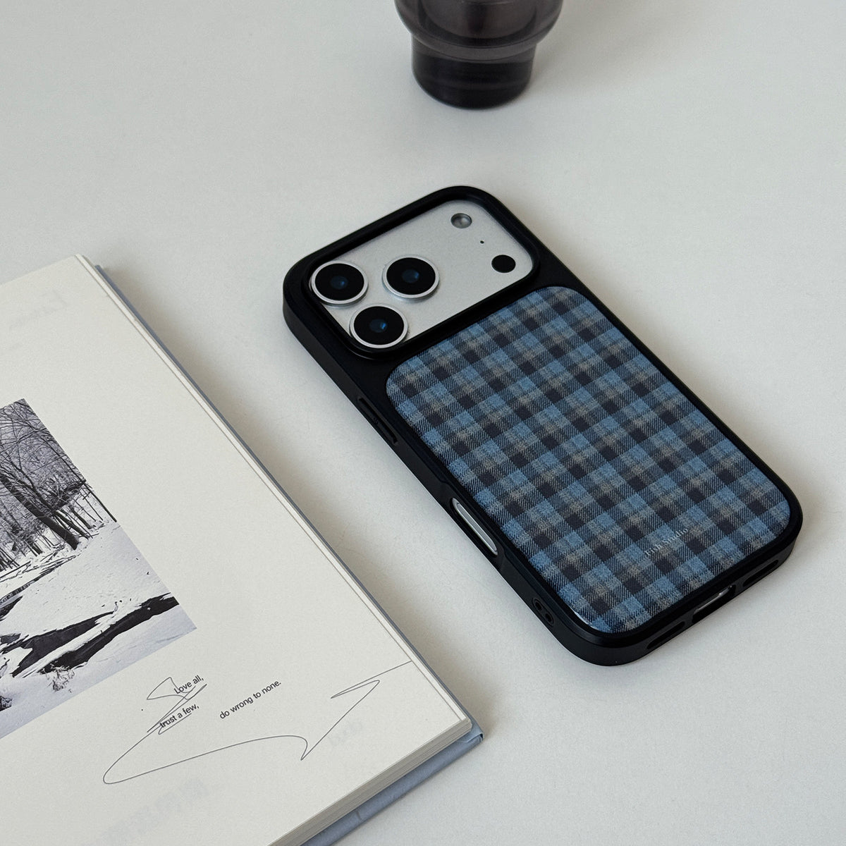 Plaid Resin Epoxy Phone Case-FI011R