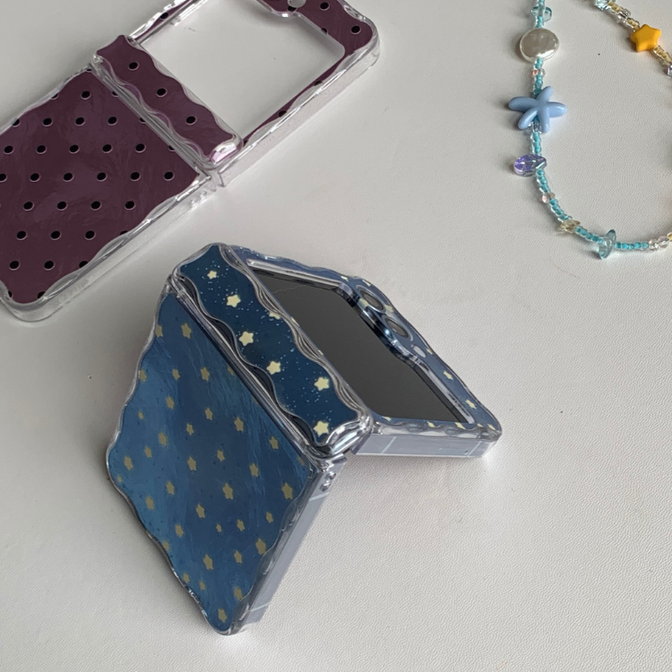 Retro Polka Dot & Starry Sky Shimmer Samsung Phone Case with MagSafe