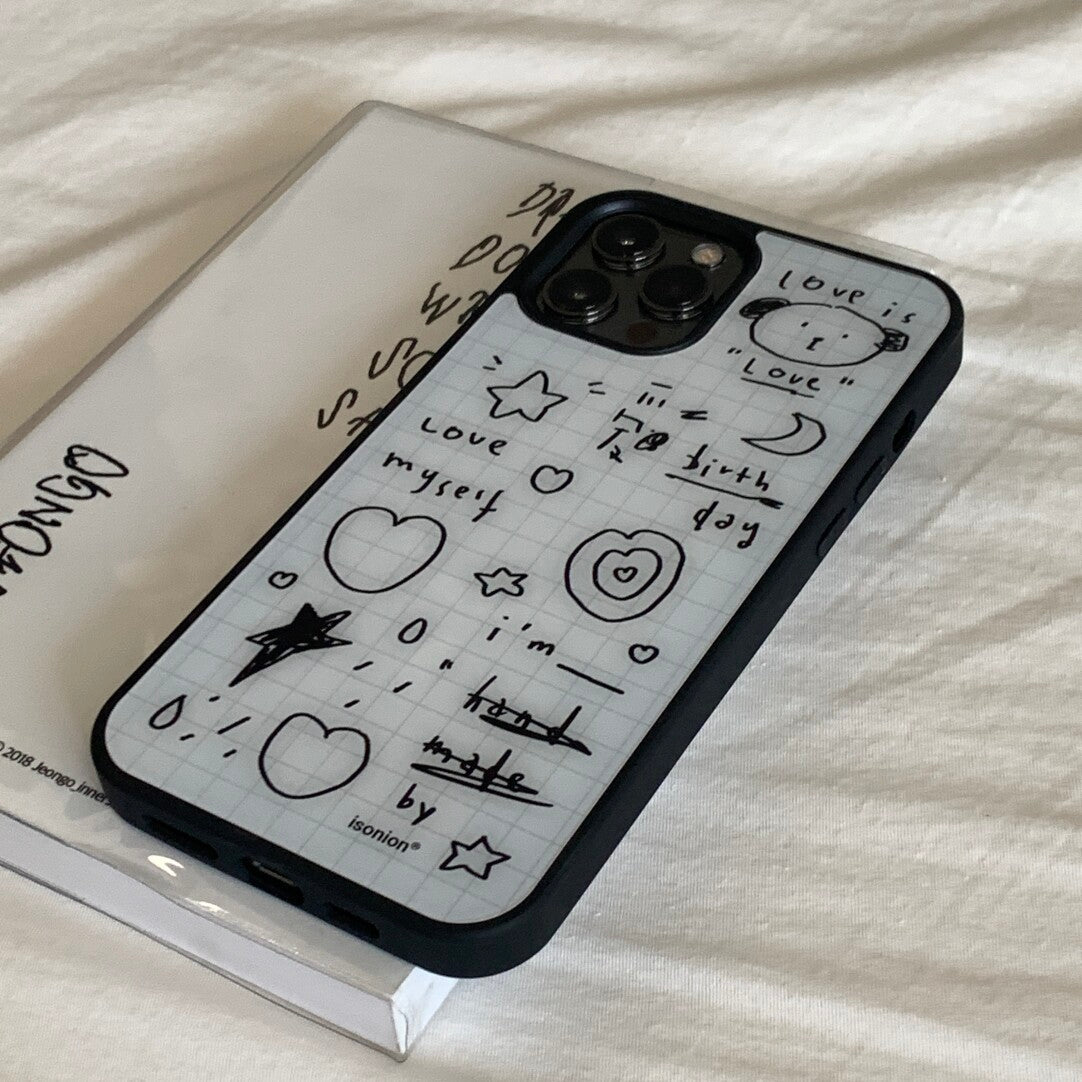 Cute Hand-Drawn Puppy Illustration Phone Case MagSafe - BYY