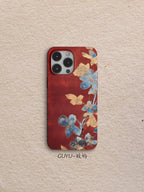 Chinoiserie Floral Red Phone Case Film Print-GY