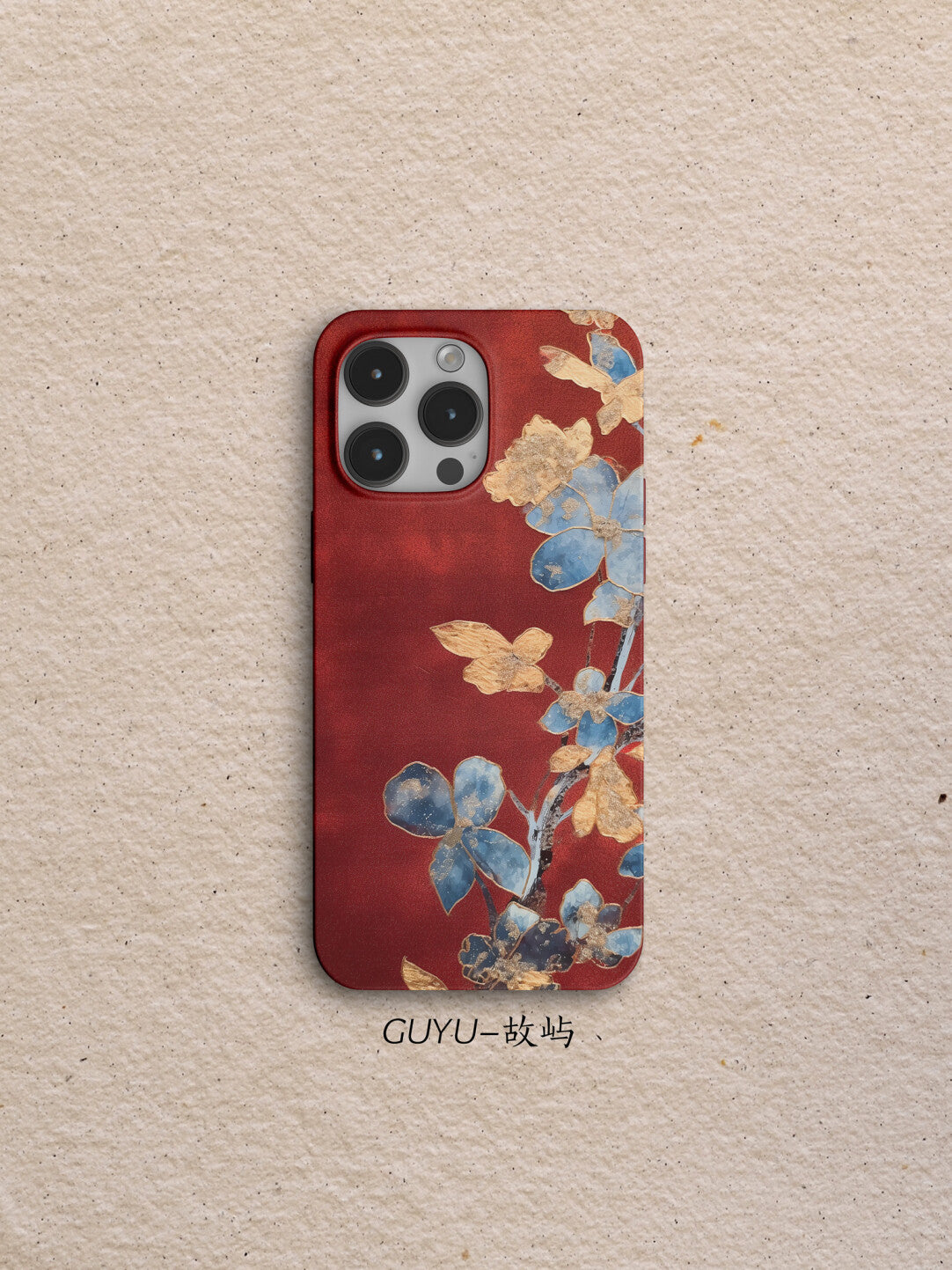 Chinoiserie Floral Red Phone Case Film Print-GY