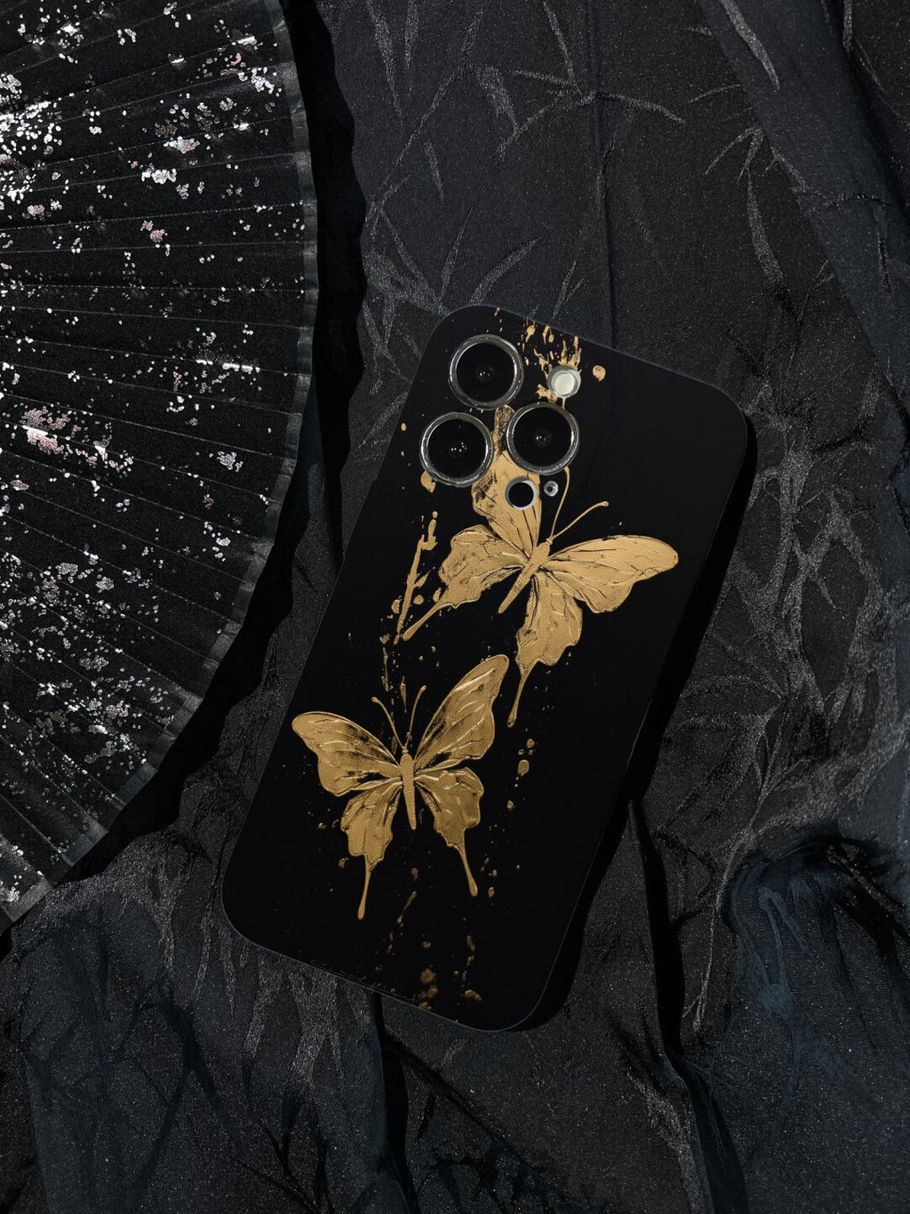 Chinoiserie Golden Butterflies Phone Case Film Print-GY