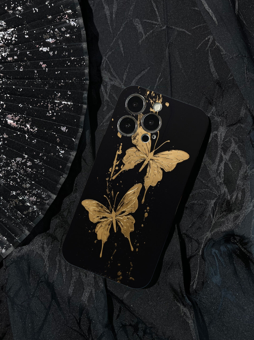 Chinoiserie Golden Butterflies Phone Case Film Print-GY