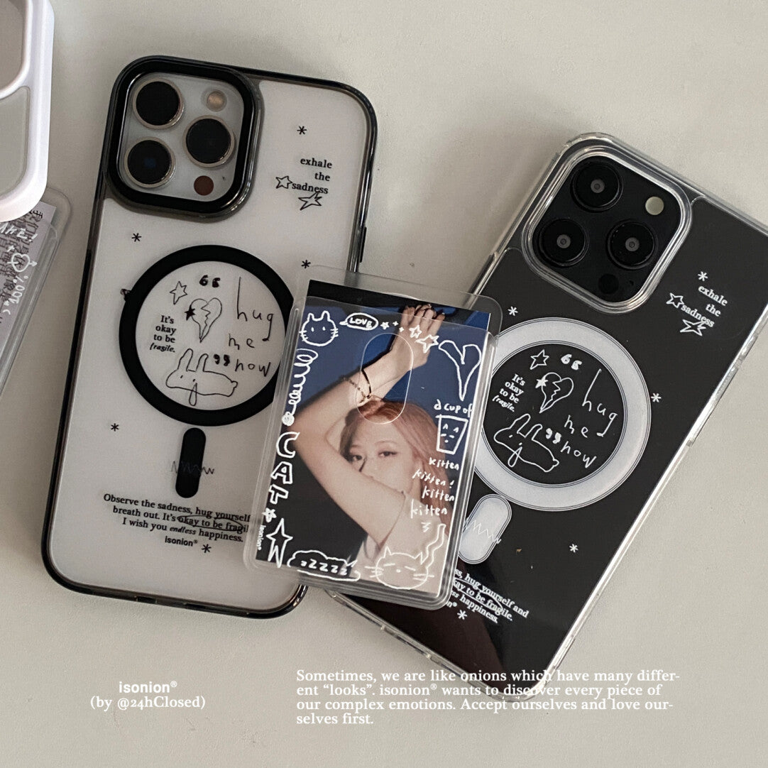 Transparent Minimalist Phone Case with Detachable Card Holder MagSafe - BYY