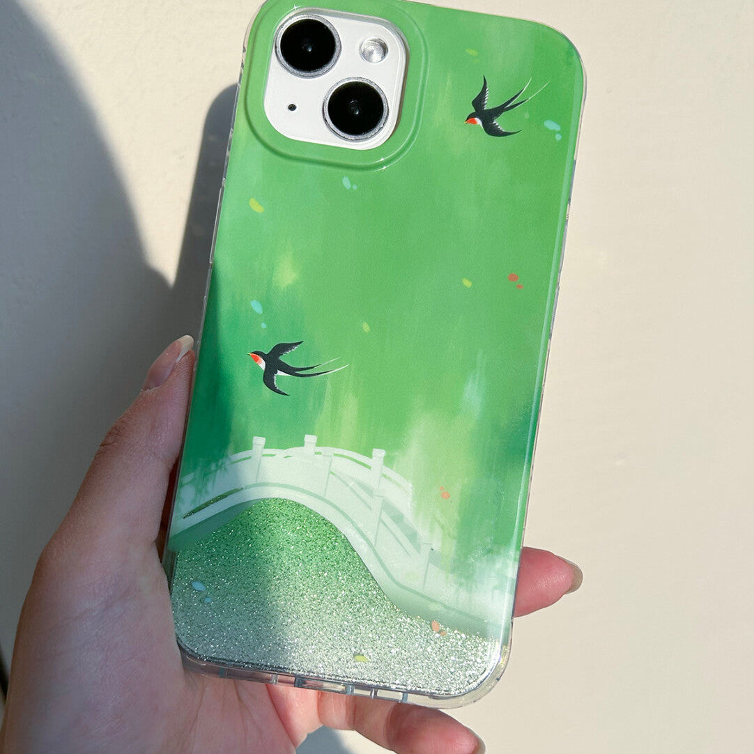 Chinoiserie Bridge & Swallow Phone Case - LB0008IMD
