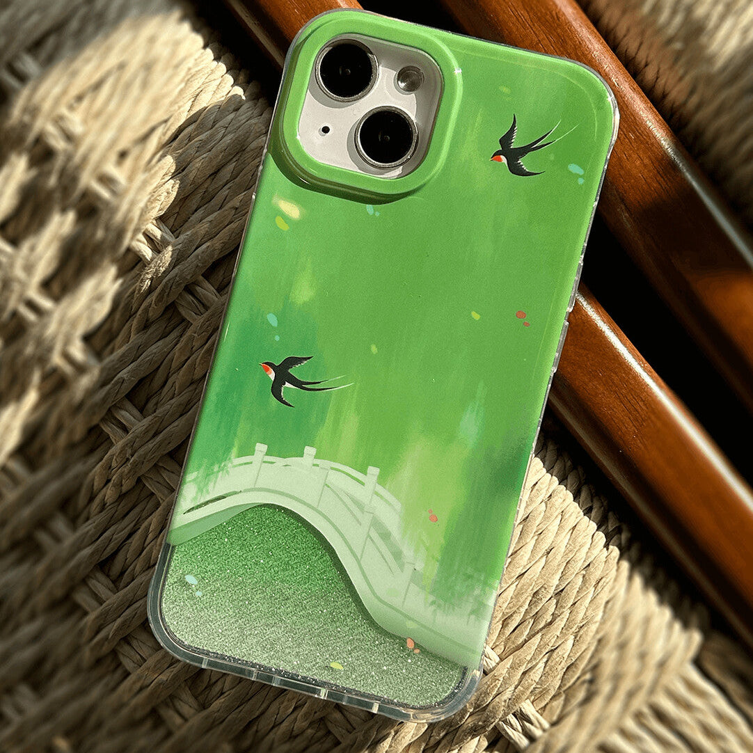 Chinoiserie Bridge & Swallow Phone Case - LB0008IMD