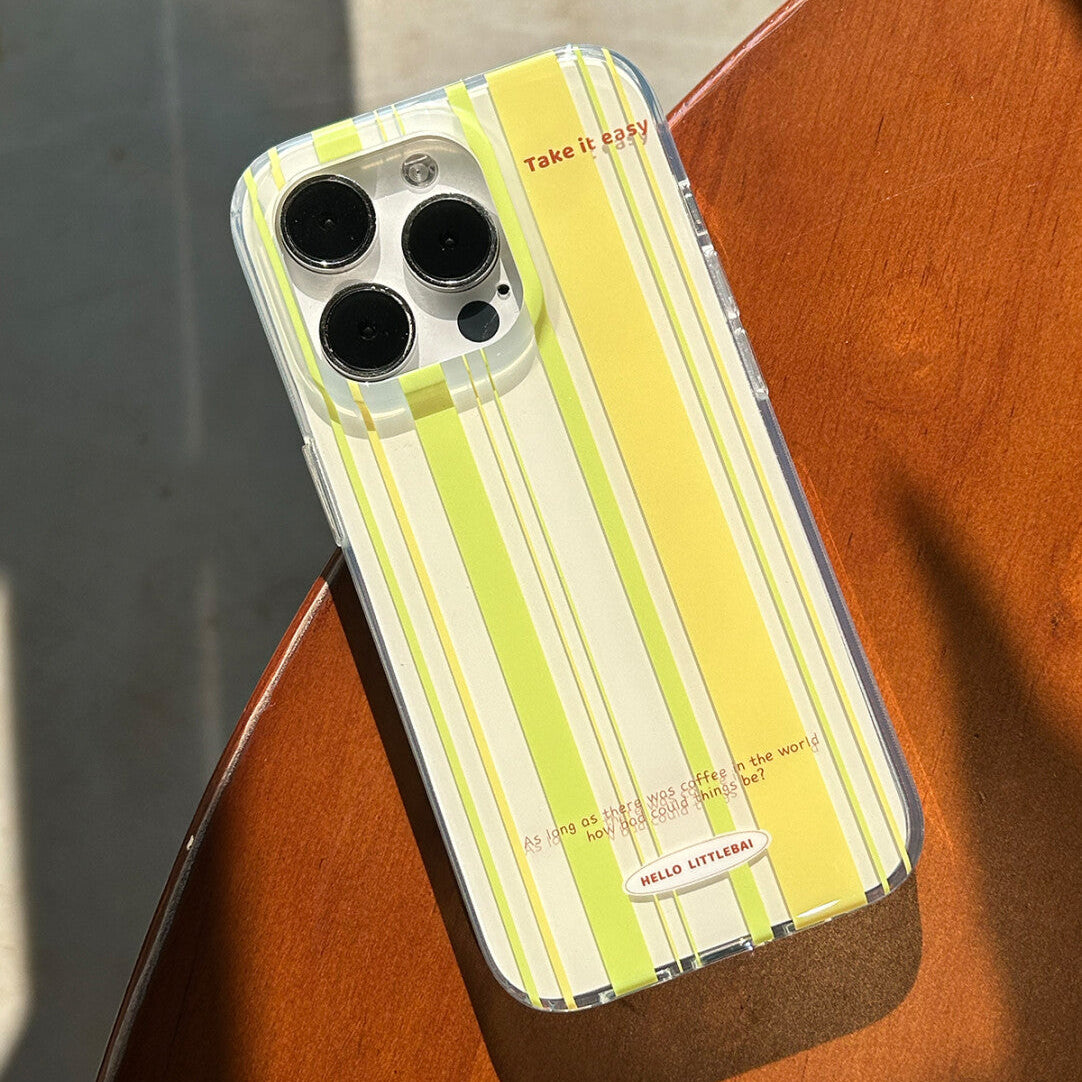 Green&Yellow Stripes Phone Case - LB0007IMD