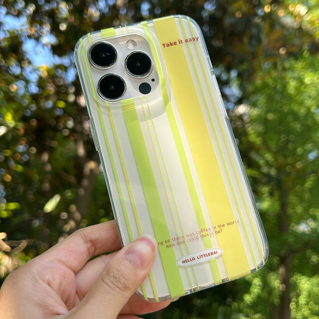 Green&Yellow Stripes Phone Case - LB0007IMD