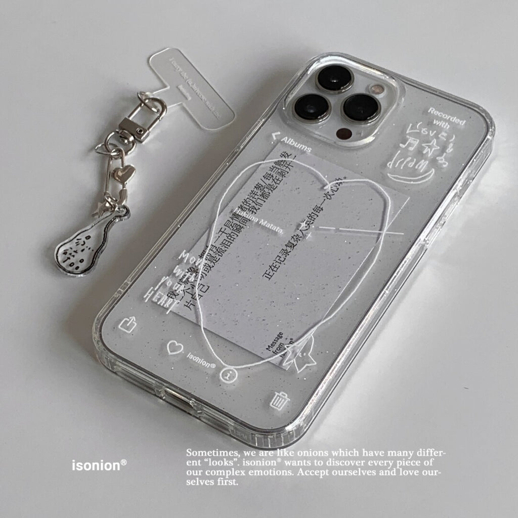 Hakuna Matata Clear Phone Case with Fine Glitter MagSafe - BYY