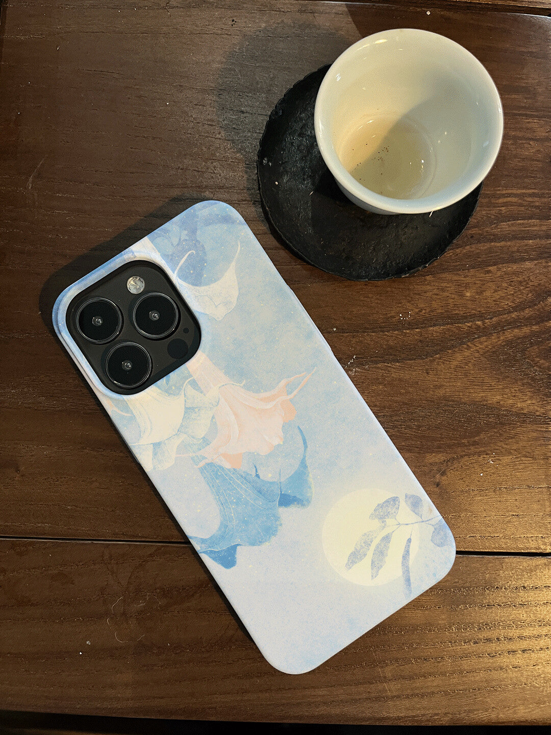 Frosty Moon & Floral Rhythm Film Printed Phone Case-GY