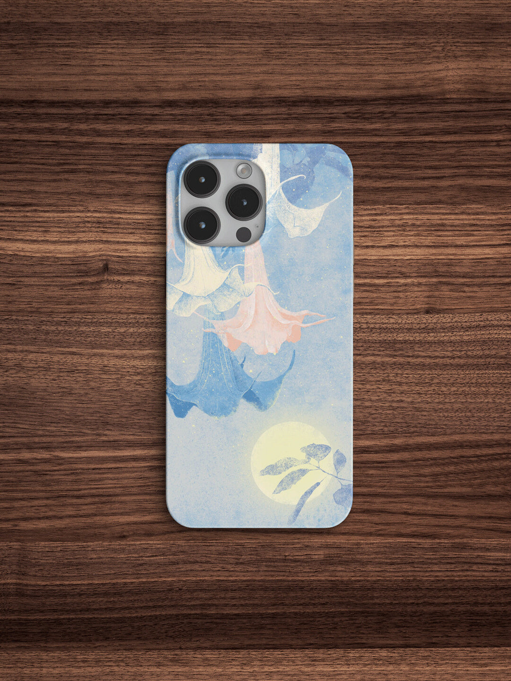 Frosty Moon & Floral Rhythm Film Printed Phone Case-GY