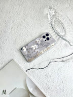 Artistic Metallic Luster Orchids Phone Case Chinoiserie IMD-SSL