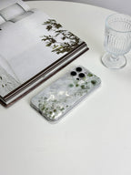 Artistic Metallic Luster Spring Ethereal Leaf Phone Case IMD-SSL