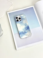 Metallic Luster Mist & Rain Abstract Paint Phone Case IMD-SSL