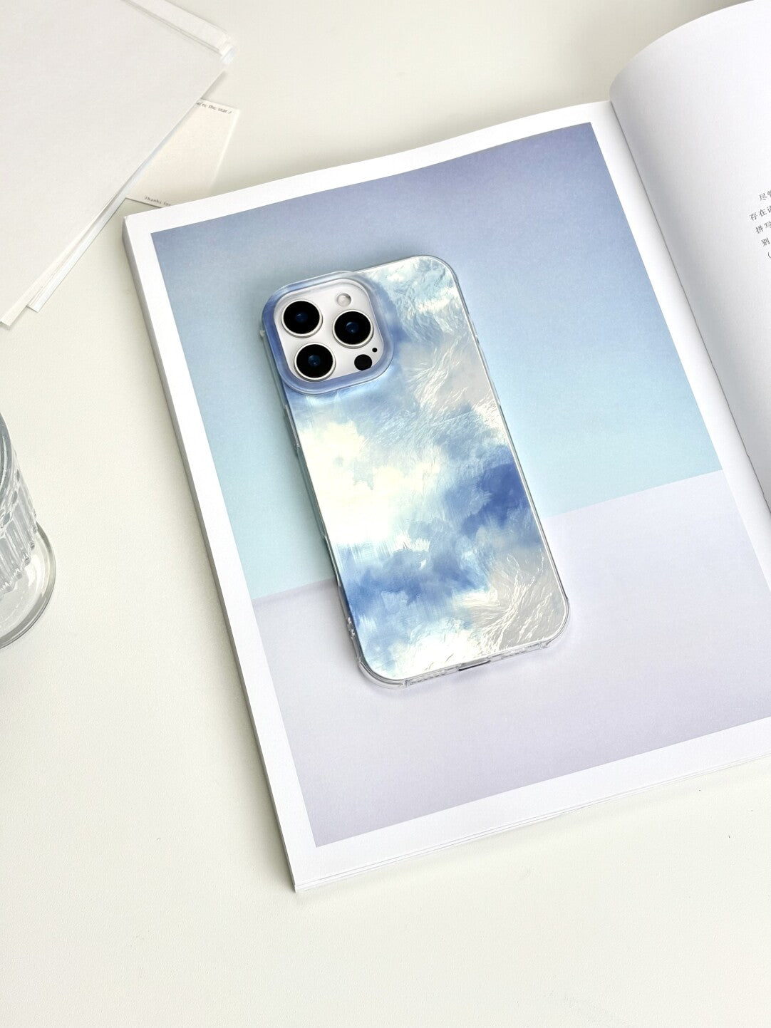 Metallic Luster Mist & Rain Abstract Paint Phone Case IMD-SSL