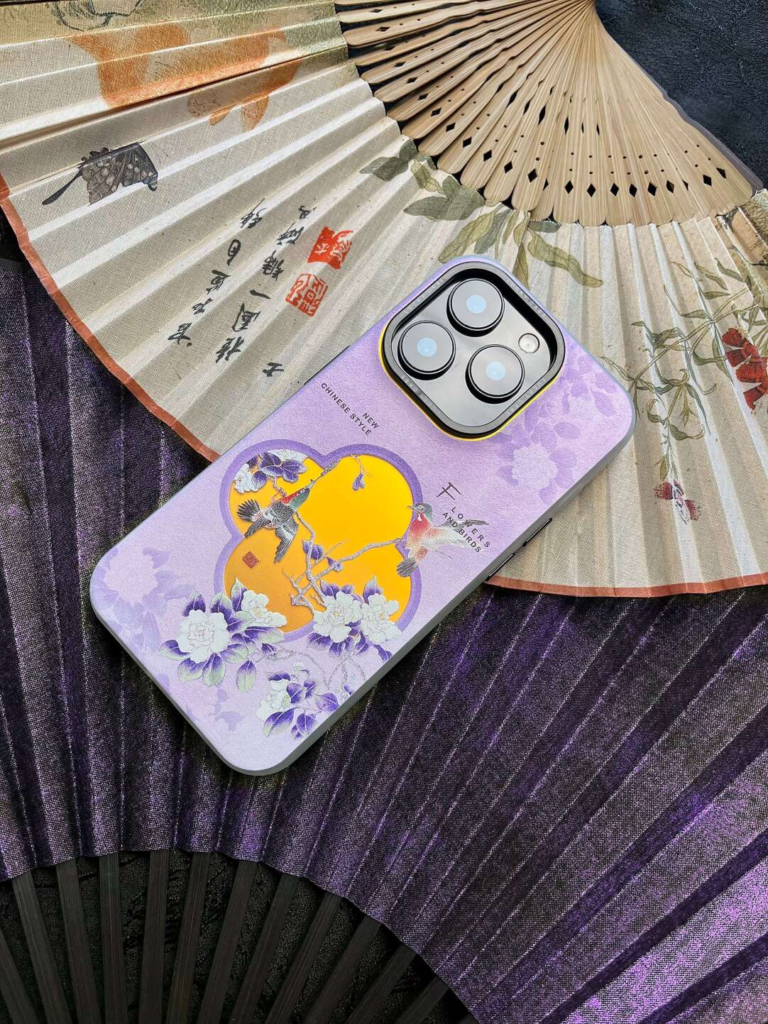 Chinoiserie "Double Happiness" Magpie Laser Metallic Phone Case-YX