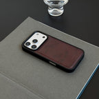 Chinoiserie Retro Red Pine Leather-Texture Phone Case-NS