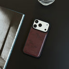 Chinoiserie Retro Red Pine Leather-Texture Phone Case-NS