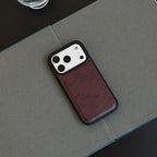 Chinoiserie Retro Red Pine Leather-Texture Phone Case-NS