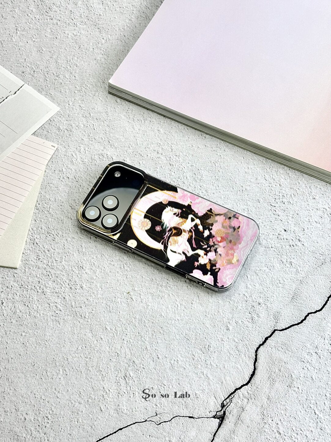 Artistic Metallic Luster Dream Horse Phone Case Chinoiserie IMD-SSL