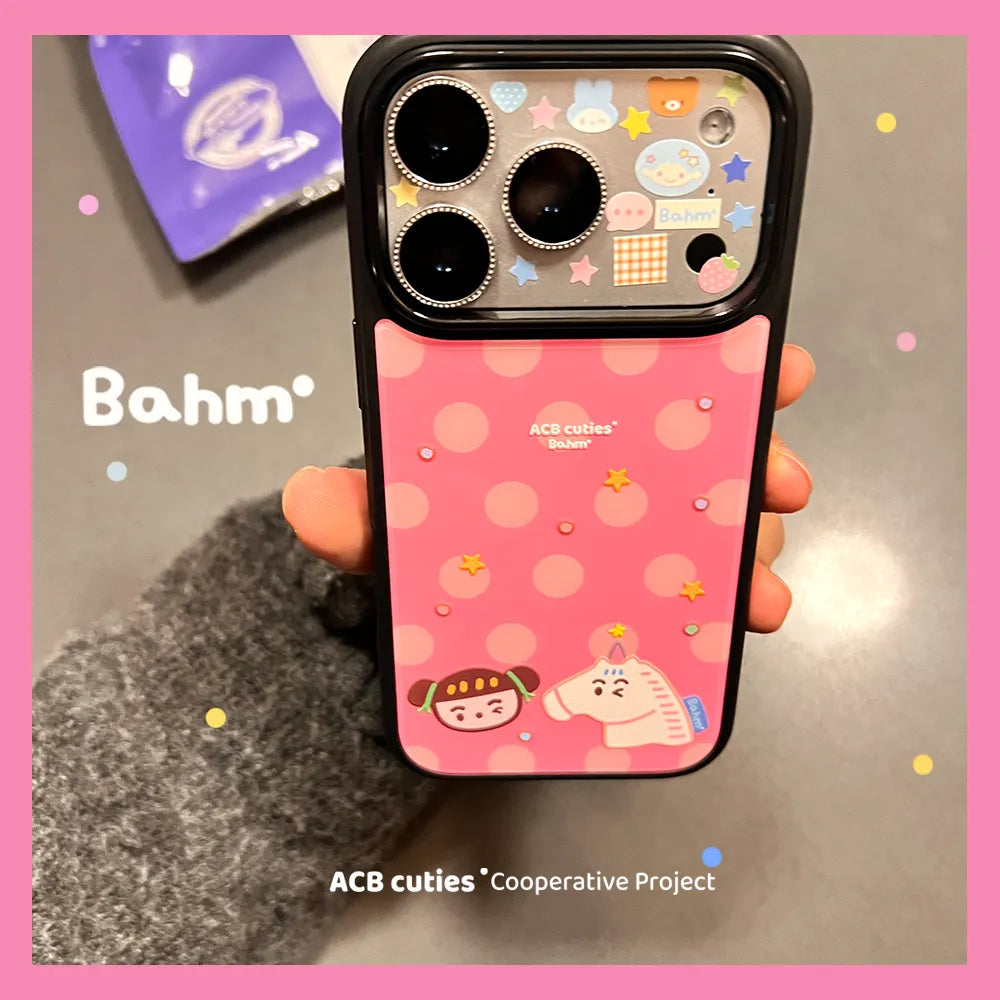 Pink Polka-dot Pony Phone Case - BAM011IMD