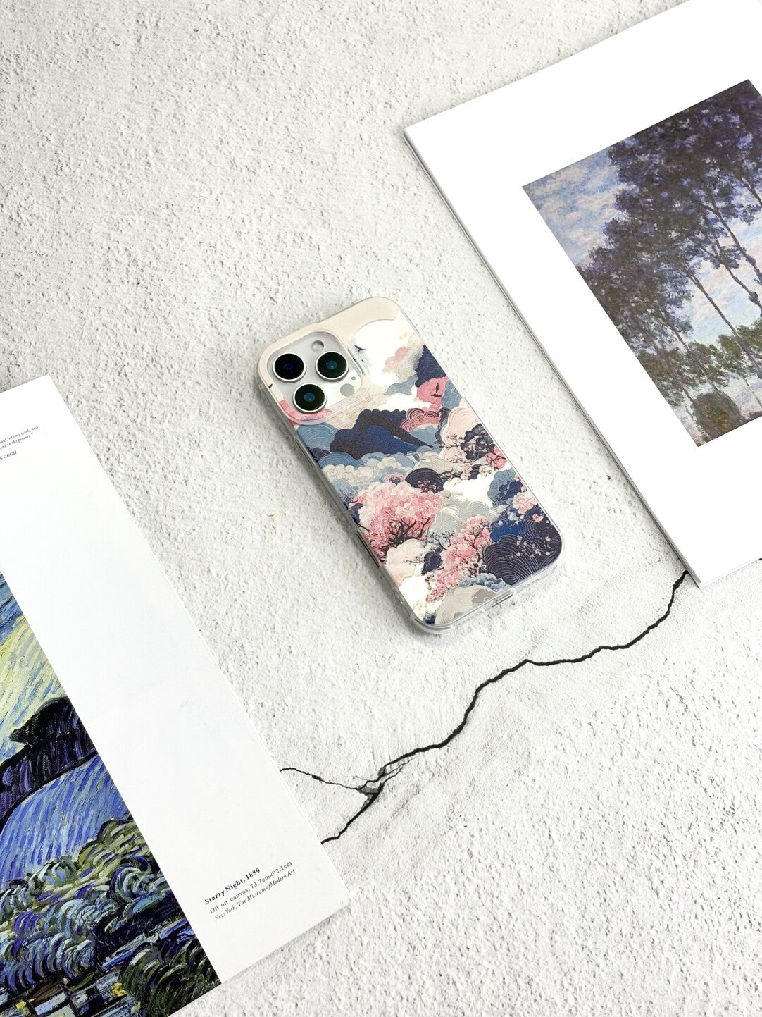 Artistic Metallic Luster Ukiyo-e Phone Case IMD-SSL