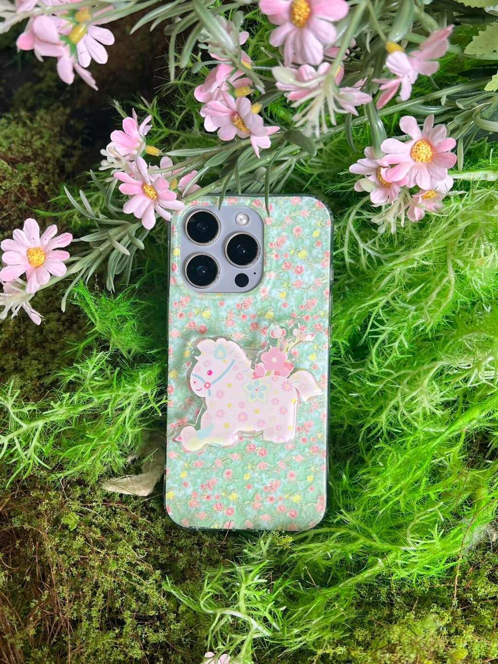 Artistic Floral Horse IMD Phone Case-YSH