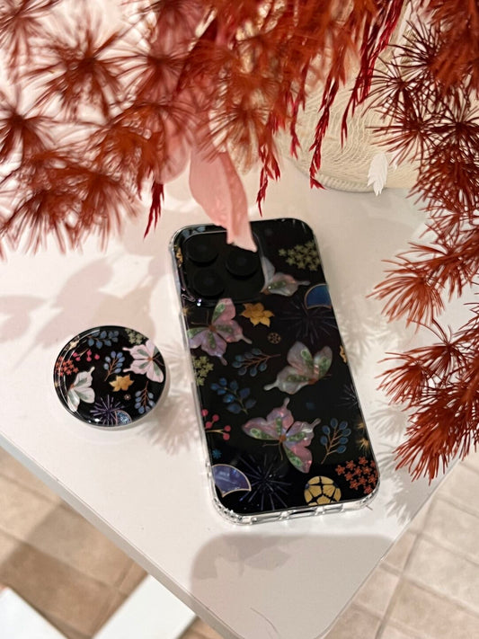 Black Butterfly & Floral Collection IMD Phone Case-YSH