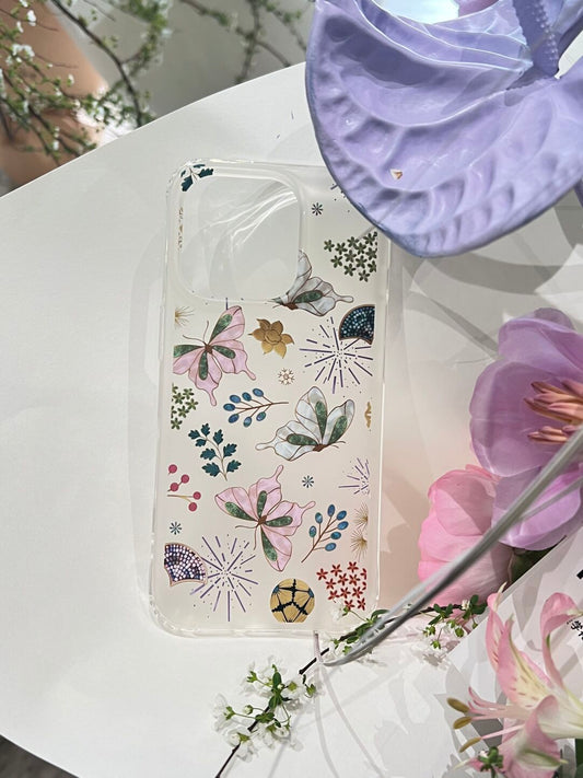 Iridescent Butterfly & Floral Collection IMD Phone Case-YSH