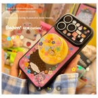 Floral & Kitten Mirror Phone Case - BAM004PC
