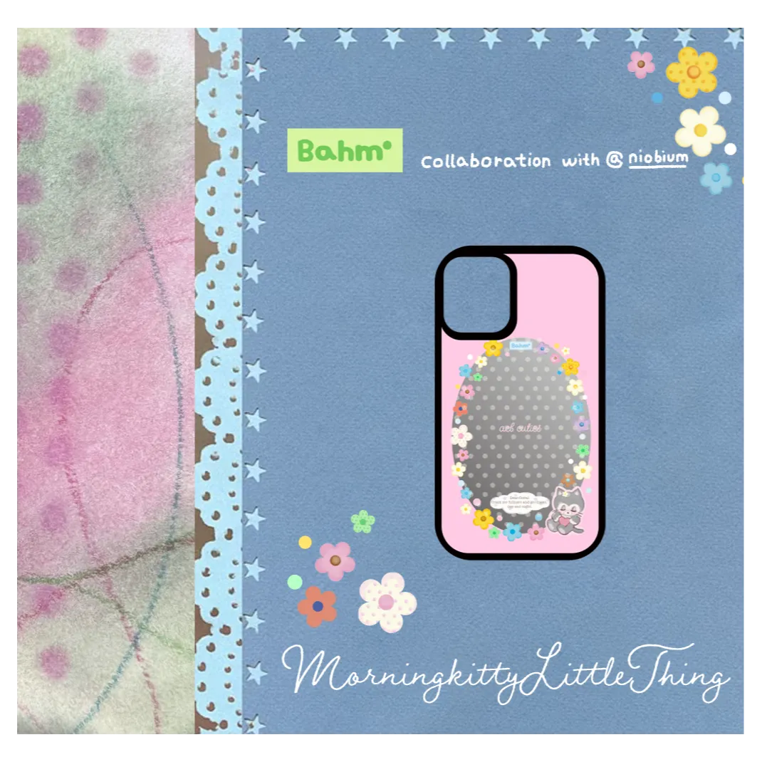 Floral & Kitten Mirror Phone Case - BAM004PC
