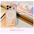 Flower Stems & Bear Clear Phone Case - BAM001IMD