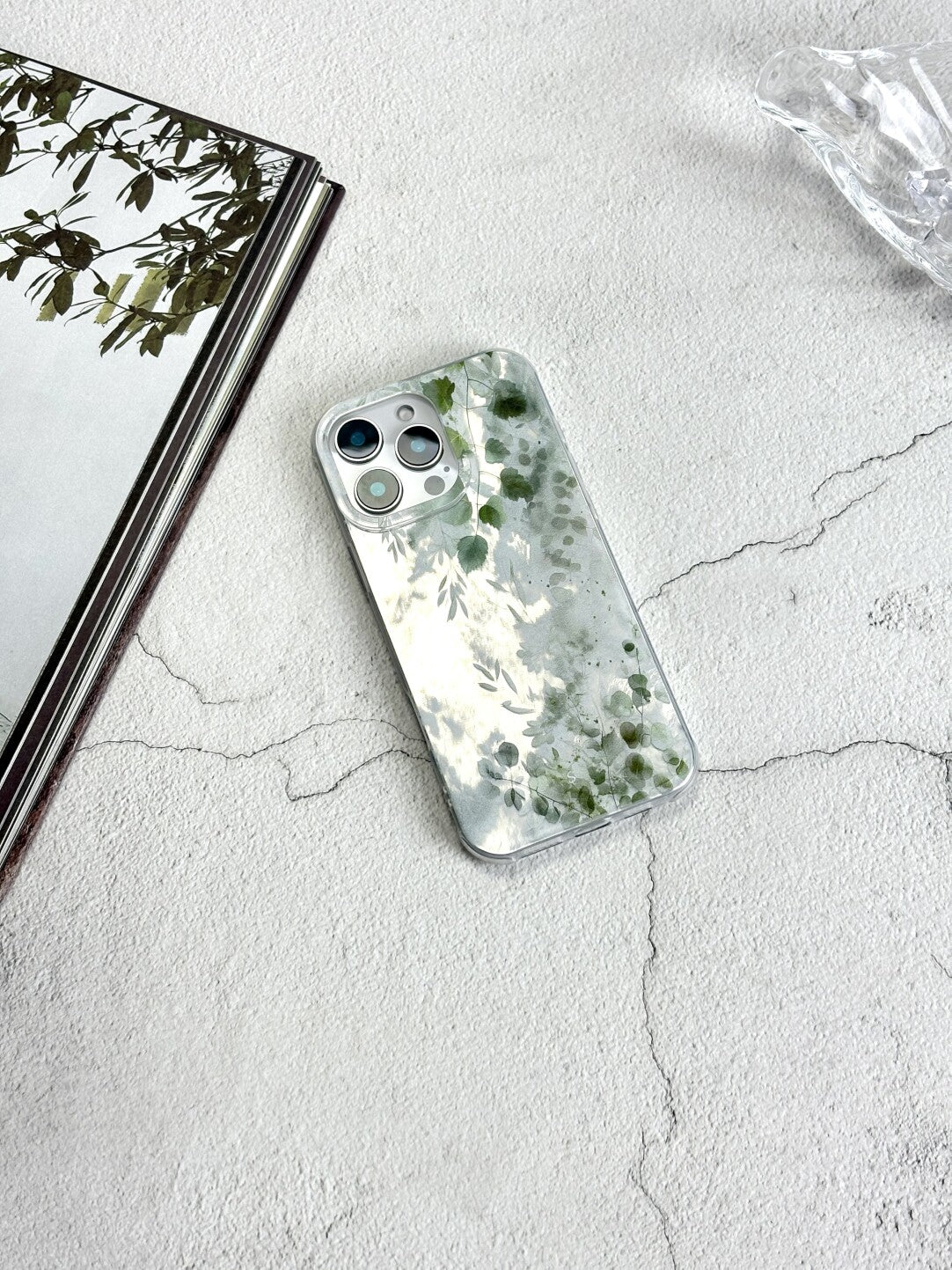 Artistic Metallic Luster Spring Ethereal Leaf Phone Case IMD-SSL