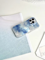 Metallic Luster Mist & Rain Abstract Paint Phone Case IMD-SSL