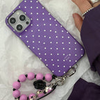 Aesthetic Purple Polka Dot Phone Case with Slot or MagSafe SB-IML