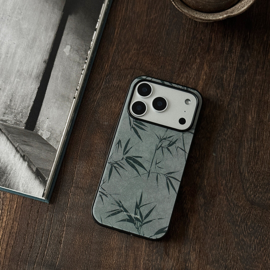 Chinoiserie Bamboo Shadow Matte Acrylic Phone Case-NS