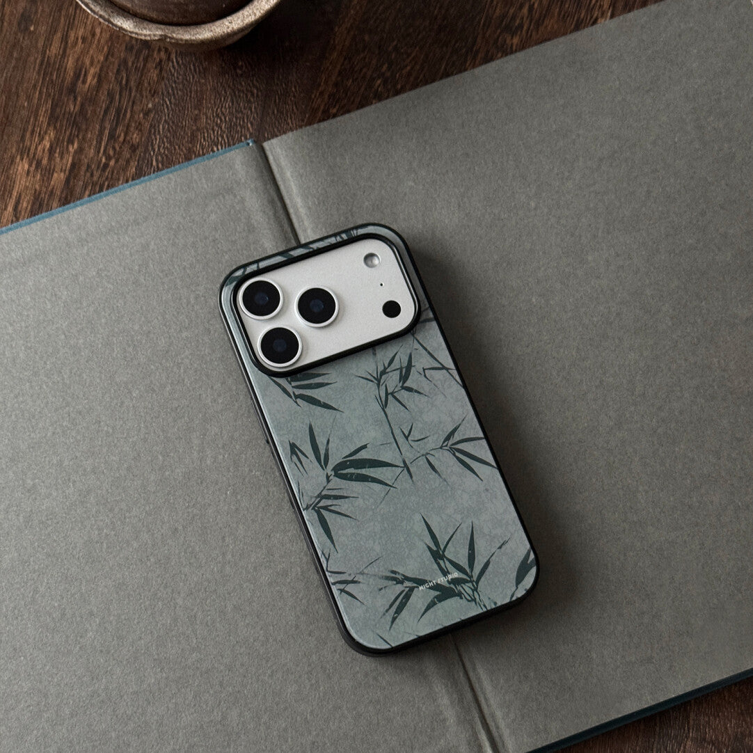 Chinoiserie Bamboo Shadow Matte Acrylic Phone Case-NS