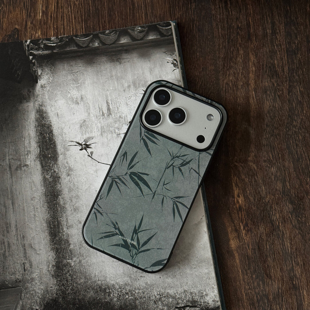 Chinoiserie Bamboo Shadow Matte Acrylic Phone Case-NS