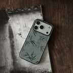 Chinoiserie Bamboo Shadow Matte Acrylic Phone Case-NS